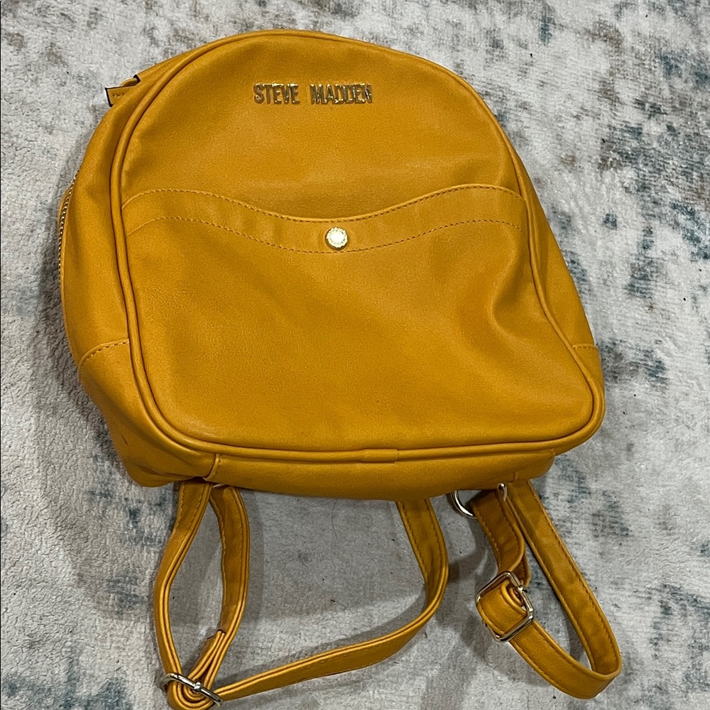 Steve Madden Yellow Mustard Mini Backpack